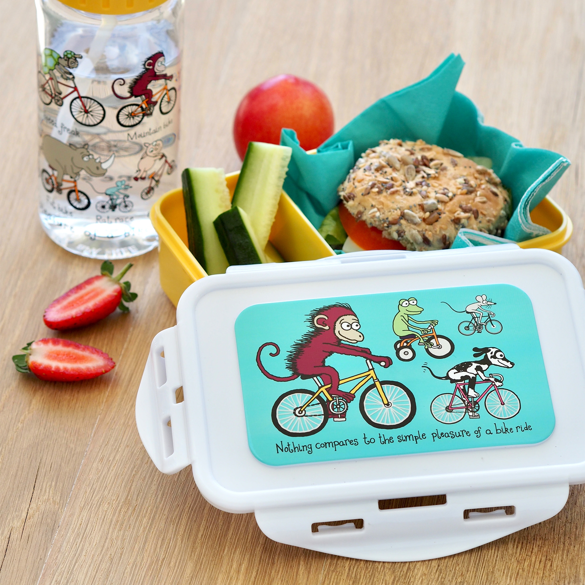 Animals on Bikes Lunch Box
