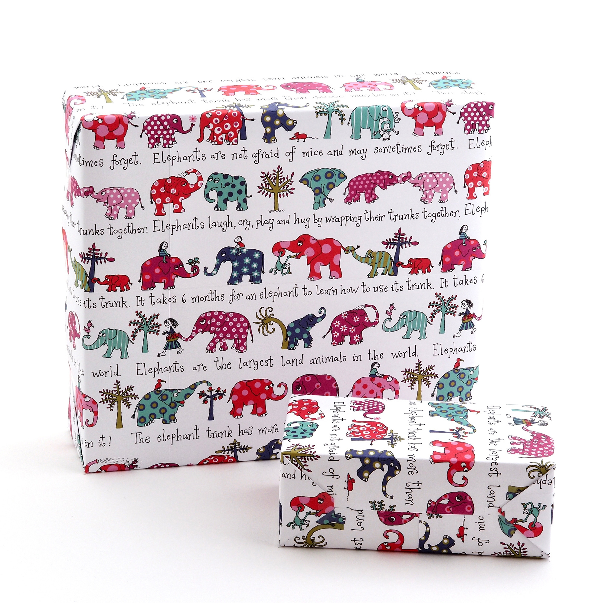 Elephants wrapping paper