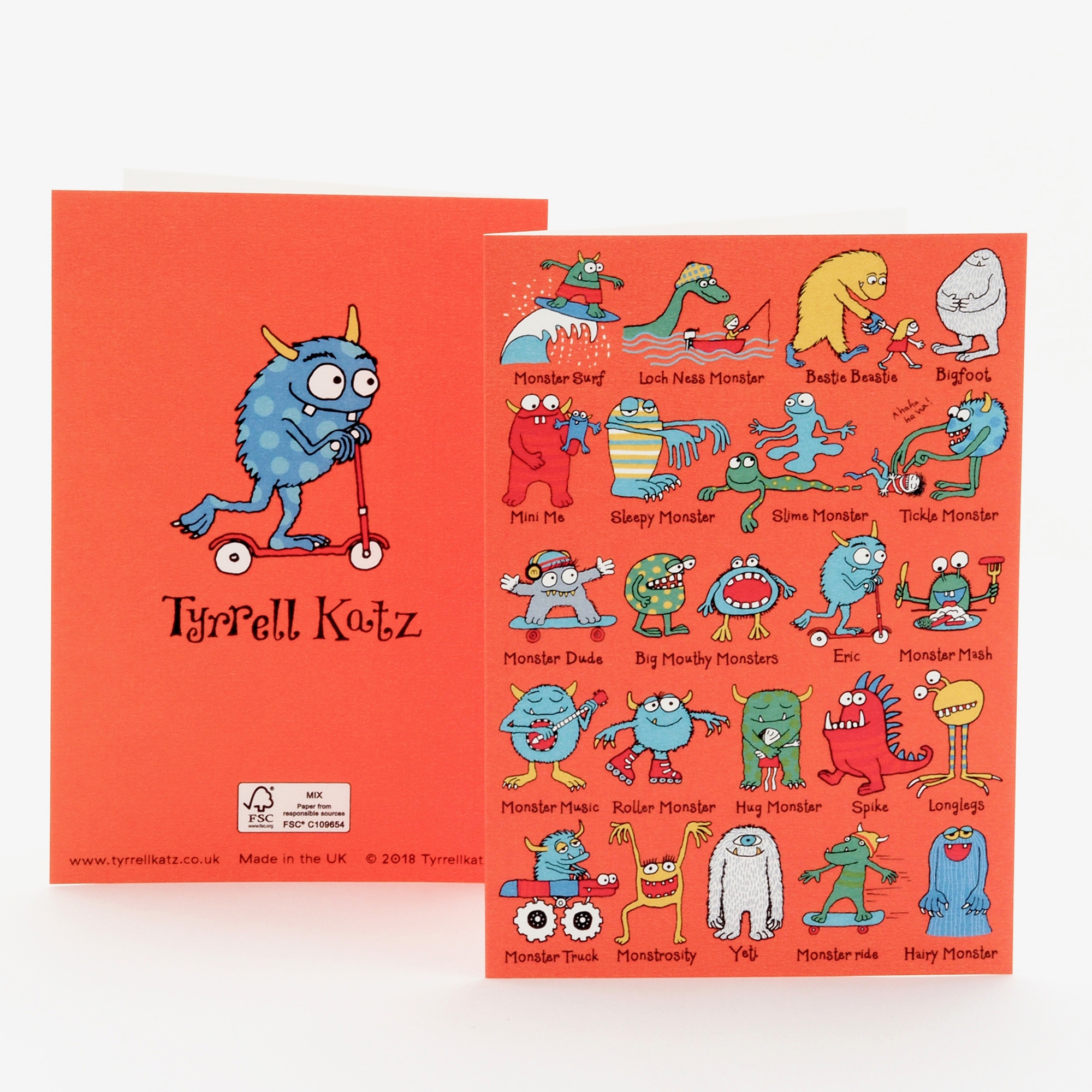 Monsters Greetings Card
