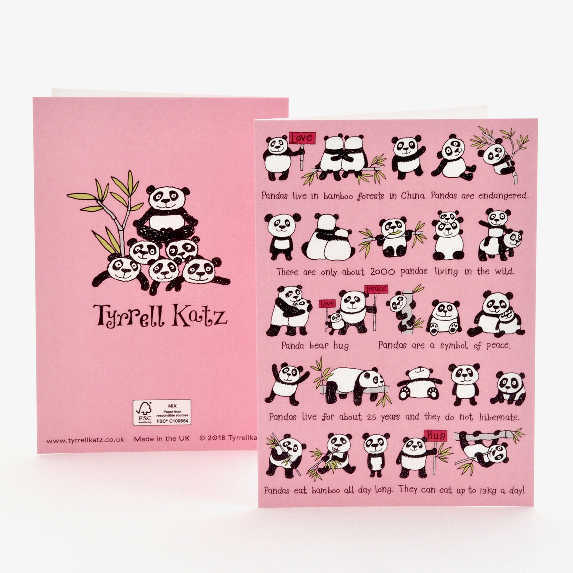Pandas Greetings Card